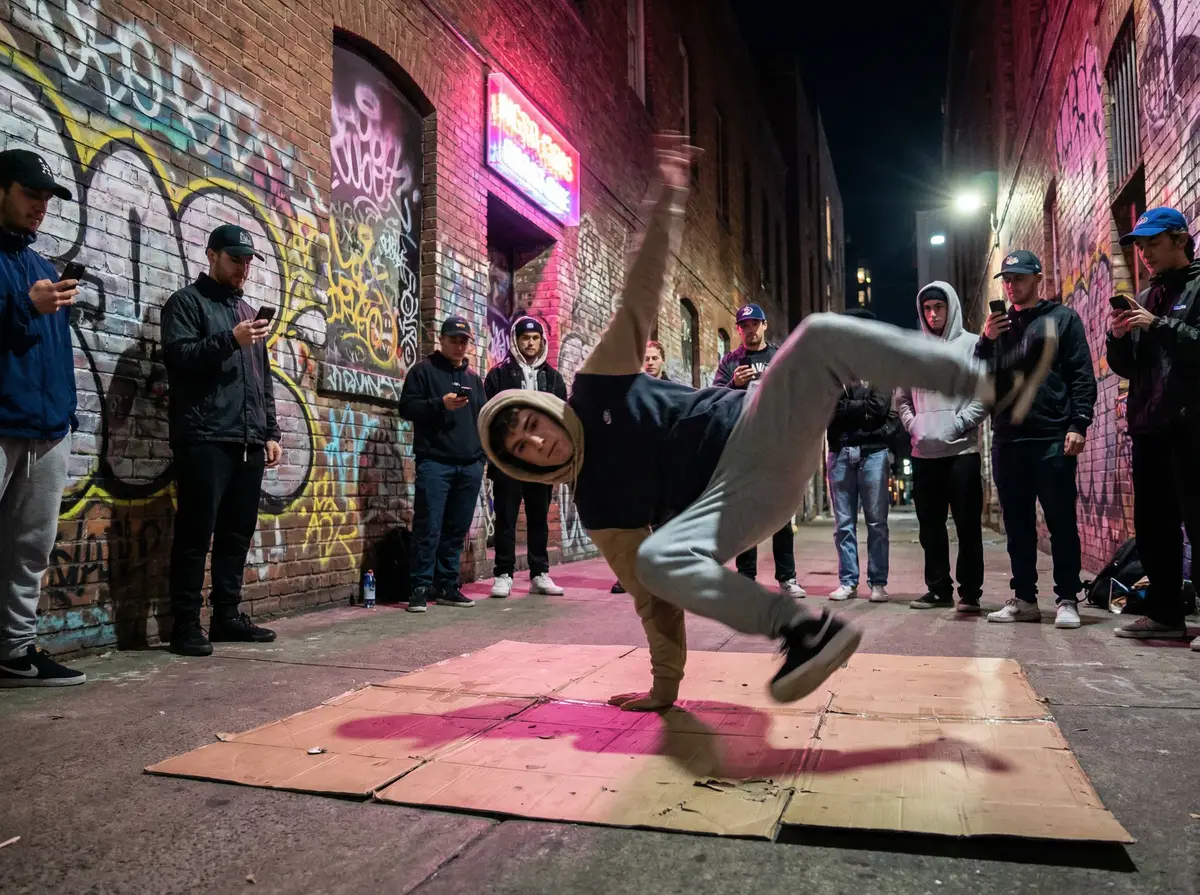 漫蛙漫画(网页直接入口) - 街头风车旋转动作