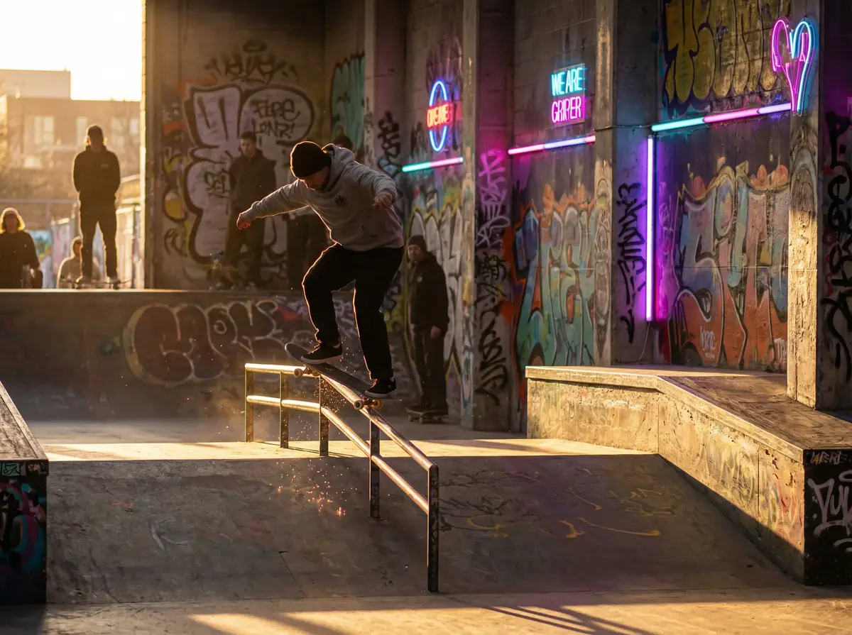 漫蛙漫画(网页直接入口) - 滑板研磨扶手动作